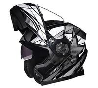 Casque Modulable Moto Adulte Casques Intégraux avec Double Visière Casque Integral Moto pour Scooter DOTECE Homologué Locomotive Casque Motocross Homme Et Femme 6,XL:61-62CM