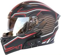 Casque Modulable Moto Bluetooth Casque Dot/ECE Homologué, Casque Double Visière Casque Full Face Casque FILP Up Casques Homme Et Femme Adulte Casque De Moto Scooter 4,XL