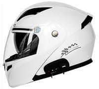 Casque Modulable Moto Bluetooth Casque Dot/ECE Homologué, Double Visière Full Face Casques Homme Et Femme, Adulte Casque De Moto Scooter avec Haut-Parleur Intégré 6,XL