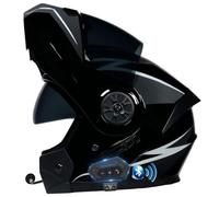 Casque Modulable Moto Bluetooth Intégral Casque, Coque Haute Résistance, Respirante Et Confortable, pour Adultes, Femmes Et Hommes ECE Homologué (F, L(59~60))