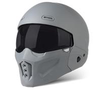 Casque Modulable Moto Casques Intégraux avec Visière Casque Ouvert 3/4 Combiné Casques Moto Jet Homme Et Femme Homologué ECEDOT Adultes Casqu Racing Motocross 6,XL:61-62CM