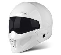 Casque Modulable Moto Casques Intégraux avec Visière Casque Ouvert 3/4 Combiné Casques Moto Jet Homme Et Femme Homologué ECEDOT Adultes Casqu Racing Motocross 4,L:59-60CM