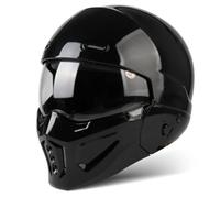 Casque Modulable Moto Casques Intégraux avec Visière Casque Ouvert 3/4 Combiné Casques Moto Jet Homme Et Femme Homologué ECEDOT Adultes Casqu Racing Motocross 9,S:55-56CM