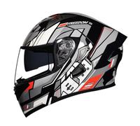 Casque Modulable Moto DOTECE Homologué Intégral Flip-Up Casque Double Visière Full Face Casques Homme Et Femme Adulte Moto Scooter Casques Intégraux 6,XL:61-62CM