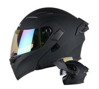 Casque Modulable Moto Full Face Casques Homme Et Femme avec Double Visière Casques Intégraux De Moto Casque Scooter DOTECE Homologué Casque De Motocross Ventilation 6,XL:61-62CM