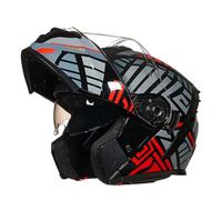 Casque Modulable Moto Scooter Casques Intégraux Modulables ECEDOT Homologué Casques Motocross Homme Et Femme avec Double Visière Anti-Collision Casque Integral Moto 6,XL:61-62CM