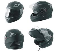 Casque Modulable Moto Transformable Visière Pare Soleil Mat Noir XS