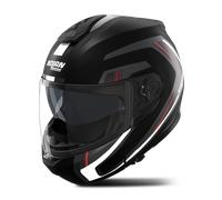Nolan Casque modulable N100-6 RADIANTE Mat noir/blanc/rouge Taille L unisexe