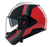 Nolan Casque modulable N120-1 Lineo N‑Com Noir/Rouge/Gris Brillant Taille M