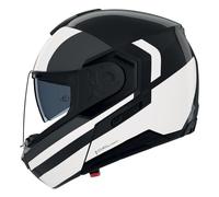 Nolan N90-3 Roboto 348, casque rabattable XXL Noir/Blanc/Gris Foncé Noir/Blanc/Gris Foncé