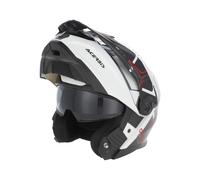 Casque Modulaire ACERBIS P/J Rider Graphique Blanc Noir Rouge Brillant