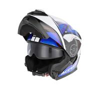 Casque Modulaire ACERBIS Serel 22.06 Bleu Blanc Brillant