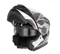 Casque Modulaire Acerbis Serel Adventure / Touring Noir Et Argent Taille M