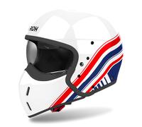 Casque Modulaire AIROH J 110 Eon Blanc Bleu Rouge Brillant