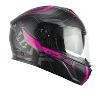 Casque Modulaire CGM 569G C-MAX CITY Noir Fuchsia Fluo Mat