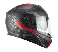 Casque Modulaire CGM 569G C-MAX City Noir Rouge Mat ECE 22.06