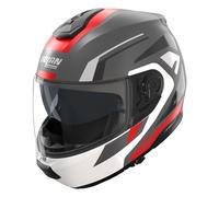Nolan Casque modulable N100-6 Cinetico 361 Mat Gris Foncé/Blanc/Rouge/Noir Taille L