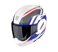 Casque Modulaire Rabat SCORPION EXO-TECH EVO FURIO Blanc Rouge Bleu