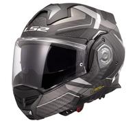 Casque Modulaire Réversible LS2 FF901 ADVANT-X CARBON Horizon Argent Gris