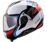 Casque Modulaire Réversible LS2 FF910 ADVANT II Triple Blanc Brillant Bleu Rouge