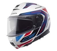 Casque Modulaire SCHUBERTH C5 OMEGA Blanc Bleu Rouge