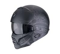 Casque Modulaire SCORPION EXO-COMBAT II SPIDERWEB Noir Mat Argent