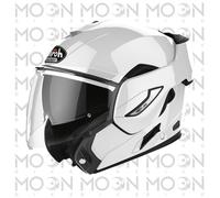 Casque Moduler Airoh REV 19 Blanc Brillant Flip-Up Acvs Double Approbation P/ J