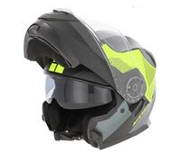 Casque Moduler Flip Up Acerbis Serel Double Visière Noir Et Jaune Fluo TAILLE S