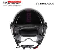 Casque Momo Design Fgtr Classic Bandes 2024 e2206 Noir Poli Black/Fuchsia L