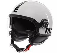 Casque Momodesign Momo EVO E2206 Jet Mono Blanc Quartz Noir Double Visière