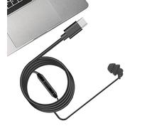 Casque mono unique - Design oreillette intra-auriculaire sur un côté, compatibilité universelle avec l'oreille gauche droite, choix de connexion de type C de 3,5 mm | Communication d'appel avec écout