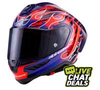 Casque moto Alpinestars Supertech sR10 FLYTE ECE06/DOT/FIM violet-rouge-brillant