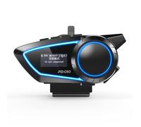Casque moto avec intercom - RNCYN - Intercom intégré C60 - Communication pour 2 motards - Écran LED - Étanche IP 65