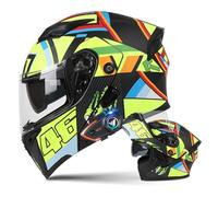Casque Moto Bluetooth Modulable Casques Integral Moto Casque de Moto Protection ECE Homologué Double Visière Casque Scooter Réponse Automatique Intercom pour Adulte Homme et Femme