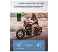 Casque moto BT12Pro, nouvelles lumières colorées, solution 5.3, casque moto Bluetooth, étanche, réduction du bruit, batterie 2000 mA