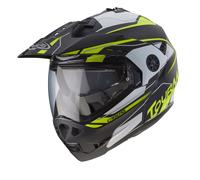 Casque moto Caberg Tourmax Marathon noir mat blanc jaune fluo