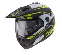 Casque moto Caberg Tourmax Marathon noir mat blanc jaune fluo