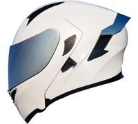 Casque Moto, Casque Intégral Intégré Antibuée Double Visière, Casque Modulable, Casque Intégral Fermé Homologué ECE(C3,M(55~56CM))