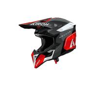 Airoh Casque de motocross Wraaap Conquer Gris/Rouge/Blanc Taille L