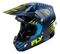 Casque moto cross Fly Racing Formula CP Sliceâ - bleu/jaune/blanc XL