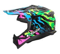 LS2 Helmets – Casque tout-terrain MX708 Fast II Grotesk – ECE 22.06 – Noir 2XL