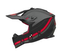 Casque moto cross Nox N633 - noir mat/rouge XXL