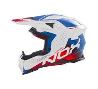 Casque moto cross Nox N634 Gardiant - blanc/bleu/rouge XL