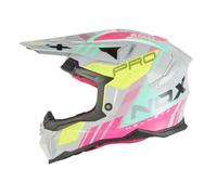 Casque moto cross Nox Premium N634 Storm - gris nardo rose L