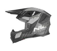 Casque moto cross Nox Premium N634 Storm - noir mat argent L