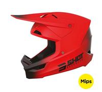 Casque moto cross SHOT RACE GEAR Draw Red Matt XL