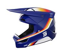 Casque moto cross SHOT RACE GEAR Furious Aim Blue Glossy XXL