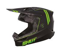 Shot Furious Army Casque de motocross, noir-vert, taille XS pour homme