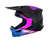 Casque moto cross SHOT RACE GEAR Furious Matrix Purple Glossy XXL