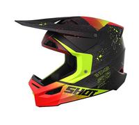 Shot Furious Matrix Casque de motocross, noir-rouge-jaune, taille 2XL pour homme